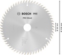 8000342020 - Detailbild3_Kreissägeblatt PRO Wood AD 216mm Z.60 WZ/N Bohr.30mm Schnitt-B.2,0mm HM BOSCH