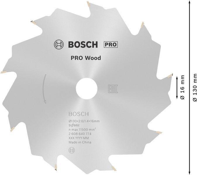 8000342130 - Detailbild5_Kreissägeblatt PRO Wood D.130mm Bohrung 30mm 9Zähne ATB/FT BOSCH