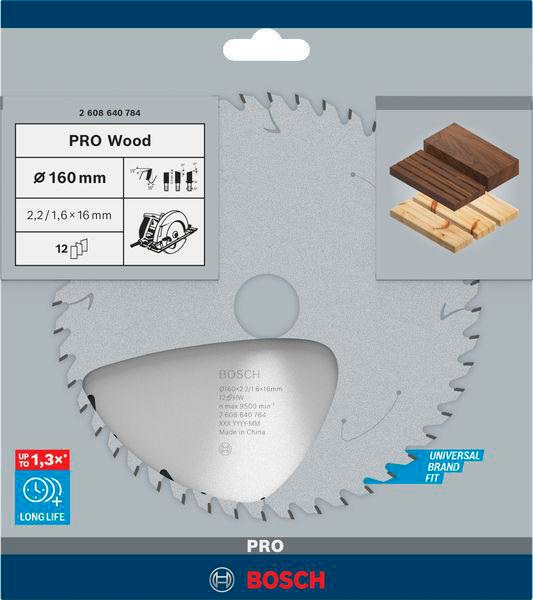 8000342132 - Detailbild2_Kreissägeblatt PRO Wood D.160mm Bohrung 16mm 12Zähne ATB/FT BOSCH