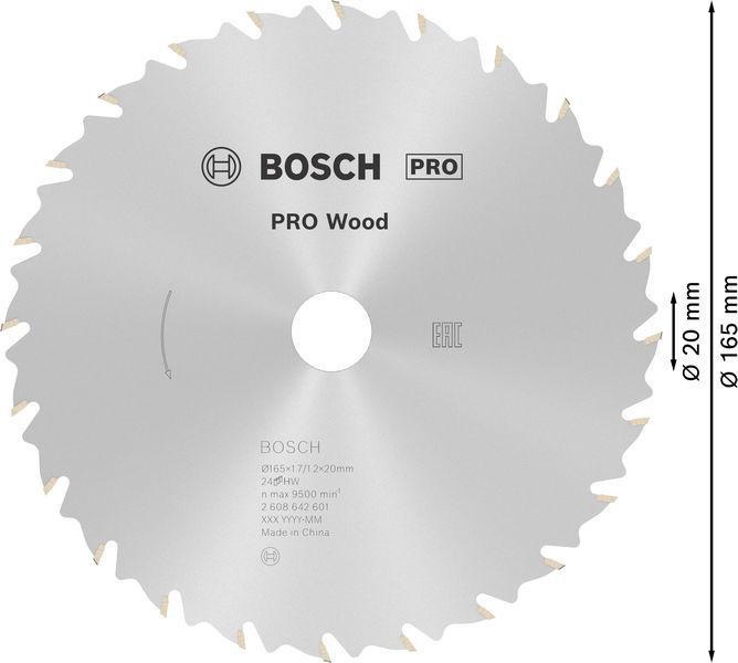 8000342135 - Detailbild4_Kreissägeblatt PRO Wood D.165mm Bohrung 20mm 24Zähne FT-ATB (HF) BOSCH