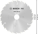 8000342139 - Detailbild2_Kreissägeblatt PRO Wood D.190mm Bohrung 30mm 24Zähne ATB/FT BOSCH