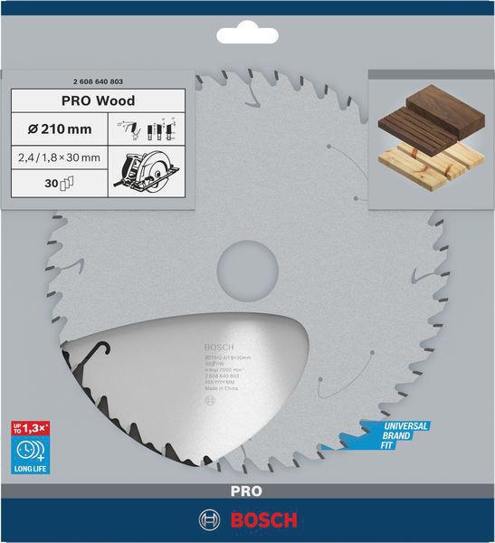 8000342140 - Detailbild_Kreissägeblatt PRO Wood D.210mm Bohrung 30mm 30Zähne ATB/FT BOSCH