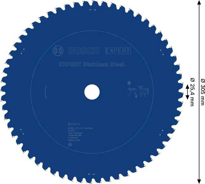 8000342246 - Detailbild3_Kreissägeblatt EXPERT Stainless Steel AD 305mm Z.60 Bohr.25,4mm Schnitt-B.2,5mm