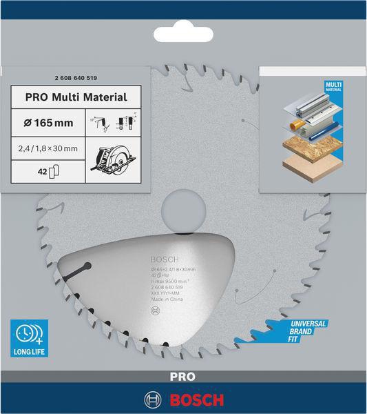 8000342257 - Detailbild2_Kreissägeblatt PRO Multi Material D.165mm Bohrung 30mm 42Zähne HLTCG BOSCH