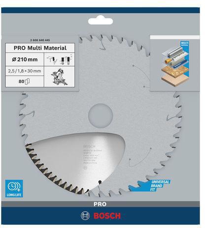 8000342262 - Detailbild3_Kreissägeblatt PRO Multi Material D.210mm Bohrung 30mm 80Zähne HLTCG BOSCH