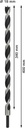 8000342722 - Detailbild3_Maschinenholzbohrer PRO Wood Arbeits-L.340mm D.18mm L.400mm Schaft-D.10mm BOSCH