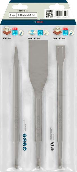 8000342789 - Detailbild2_Meißel-Set SDS-plus SDS-plus 3-tlg.selbstschärfend L.250/250/260mm BOSCH