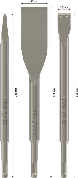 8000342789 - Detailbild5_Meißel-Set SDS-plus SDS-plus 3-tlg.selbstschärfend L.250/250/260mm BOSCH