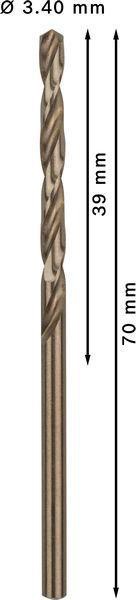 8000342840 - Detailbild5_Metallbohrer PRO Stainless Steel Arbeits-L.39mm D.3,4mm L.70mm 10St. BOSCH