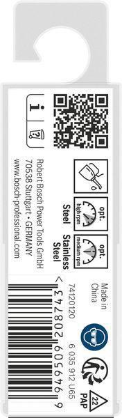 8000342843 - Detailbild2_Metallbohrer PRO Stainless Steel Arbeits-L.39mm D.3,6mm L.70mm 10St. BOSCH
