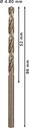 8000342856 - Detailbild2_Metallbohrer PRO Stainless Steel Arbeits-L.52mm D.4,8mm L.86mm 10St. BOSCH