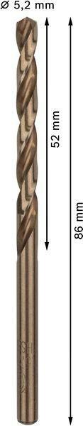 8000342862 - Detailbild3_Metallbohrer PRO Stainless Steel Arbeits-L.52mm D.5,2mm L.86mm 10St. BOSCH