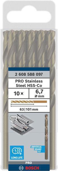 8000342872 - Detailbild_Metallbohrer PRO Stainless Steel D.6,7mm Arbeits-L.63mm L.101mm 10St. BOSCH