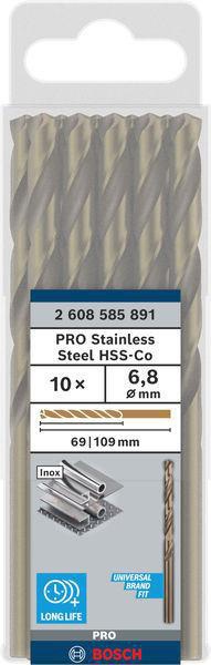 8000342873 - Detailbild4_Metallbohrer PRO Stainless Steel Arbeits-L.69mm D.6,8mm L.109mm 10St. BOSCH