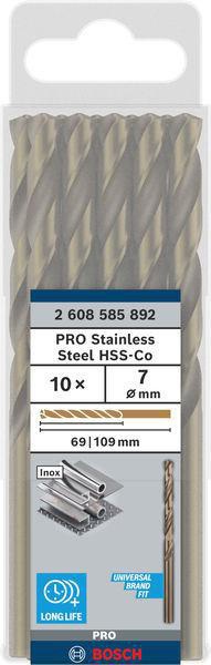 8000342875 - Detailbild2_Metallbohrer PRO Stainless Steel Arbeits-L.69mm D.7mm L.109mm 10St. BOSCH
