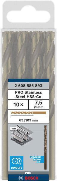 8000342878 - Detailbild3_Metallbohrer PRO Stainless Steel Arbeits-L.69mm D.7,5mm L.109mm 10St. BOSCH