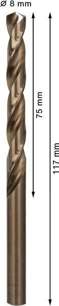 8000342882 - Detailbild4_Metallbohrer PRO Stainless Steel Arbeits-L.75mm D.8mm L.117mm 10St. BOSCH