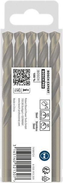 8000342885 - Detailbild3_Metallbohrer PRO Stainless Steel Arbeits-L.75mm D.8,5mm L.117mm 5St. BOSCH