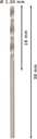 8000342900 - Detailbild_Metallbohrer PRO Metal Arbeits-L.16mm D.1,3mm L.38mm 10St. BOSCH