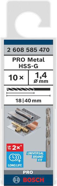 8000342901 - Detailbild5_Metallbohrer PRO Metal Arbeits-L.18mm D.1,4mm L.40mm 10St. BOSCH