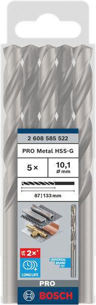 8000342910 - Detailbild3_Metallbohrer PRO Metal Arbeits-L.87mm D.10,1mm L.133mm 5St. BOSCH