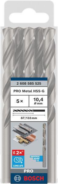 8000342913 - Detailbild4_Metallbohrer PRO Metal Arbeits-L.87mm D.10,4mm L.133mm 5St. BOSCH