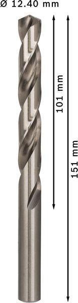 8000342937 - Detailbild2_Metallbohrer PRO Metal Arbeits-L.101mm D.12,4mm L.151mm 5St. BOSCH