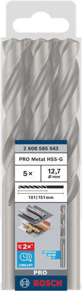 8000342941 - Detailbild3_Metallbohrer PRO Metal Arbeits-L.101mm D.12,7mm L.151mm 5St. BOSCH