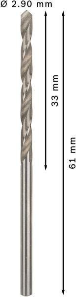 8000342958 - Detailbild5_Metallbohrer PRO Metal Arbeits-L.33mm D.2,9mm L.61mm 10St. BOSCH
