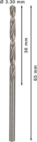 8000342964 - Detailbild5_Metallbohrer PRO Metal Arbeits-L.36mm D.3,3mm L.65mm 10St. BOSCH