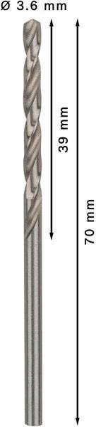 8000342969 - Detailbild_Metallbohrer PRO Metal Arbeits-L.39mm D.3,6mm L.70mm 10St. BOSCH