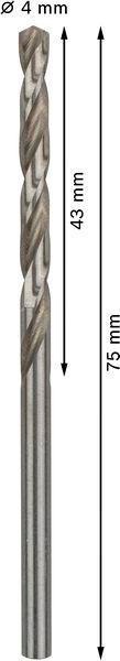 8000342974 - Detailbild3_Metallbohrer PRO Metal Arbeits-L.43mm D.4mm L.75mm 10St. BOSCH
