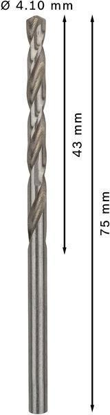 8000342976 - Detailbild4_Metallbohrer PRO Metal Arbeits-L.43mm D.4,1mm L.75mm 10St. BOSCH