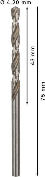 8000342978 - Detailbild_Metallbohrer PRO Metal Arbeits-L.43mm D.4,2mm L.75mm 10St. BOSCH
