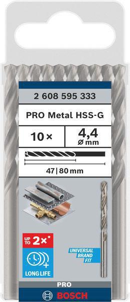 8000342982 - Detailbild3_Metallbohrer PRO Metal Arbeits-L.47mm D.4,4mm L.80mm 10St. BOSCH