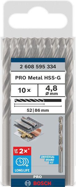 8000342987 - Detailbild_Metallbohrer PRO Metal Arbeits-L.52mm D.4,8mm L.83mm 10St. BOSCH