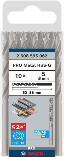 8000342990 - Detailbild5_Metallbohrer PRO Metal Arbeits-L.52mm D.5mm L.86mm 10St. BOSCH