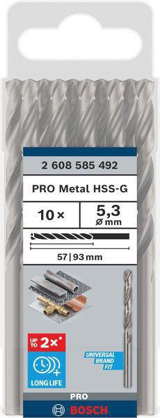 8000342996 - Detailbild_Metallbohrer PRO Metal Arbeits-L.52mm D.5,3mm L.86mm 10St. BOSCH