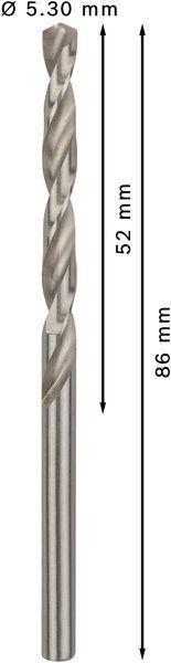 8000342996 - Detailbild2_Metallbohrer PRO Metal Arbeits-L.52mm D.5,3mm L.86mm 10St. BOSCH