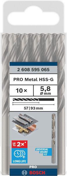 8000343002 - Detailbild2_Metallbohrer PRO Metal Arbeits-L.57mm D.5,8mm L.93mm 10St. BOSCH