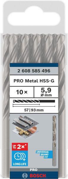 8000343003 - Detailbild_Metallbohrer PRO Metal Arbeits-L.57mm D.5,9mm L.93mm 10St. BOSCH