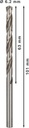 8000343007 - Detailbild4_Metallbohrer PRO Metal Arbeits-L.63mm D.6,2mm L.101mm 10St. BOSCH