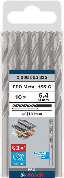 8000343009 - Detailbild3_Metallbohrer PRO Metal Arbeits-L.63mm D.6,4mm L.101mm 10St. BOSCH