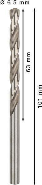 8000343010 - Detailbild4_Metallbohrer PRO Metal Arbeits-L.63mm D.6,5mm L.101mm 10St. BOSCH