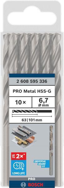 8000343013 - Detailbild_Metallbohrer PRO Metal Arbeits-L.63mm D.6,7mm L.101mm 10St. BOSCH