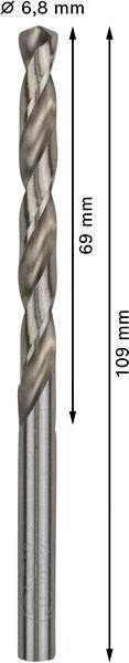 8000343014 - Detailbild4_Metallbohrer PRO Metal Arbeits-L.69mm D.6,8mm L.109mm 10St. BOSCH