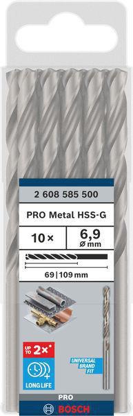 8000343016 - Detailbild4_Metallbohrer PRO Metal Arbeits-L.69mm D.6,9mm L.109mm 10St. BOSCH