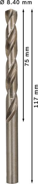 8000343035 - Detailbild_Metallbohrer PRO Metal Arbeits-L.75mm D.8,4mm L.117mm 10St. BOSCH