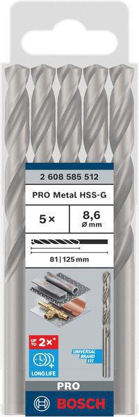 8000343038 - Detailbild5_Metallbohrer PRO Metal Arbeits-L.81mm D.8,6mm L.125mm 5St. BOSCH