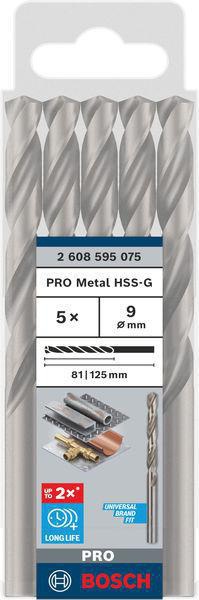 8000343043 - Detailbild2_Metallbohrer PRO Metal Arbeits-L.81mm D.9mm L.125mm 5St. BOSCH